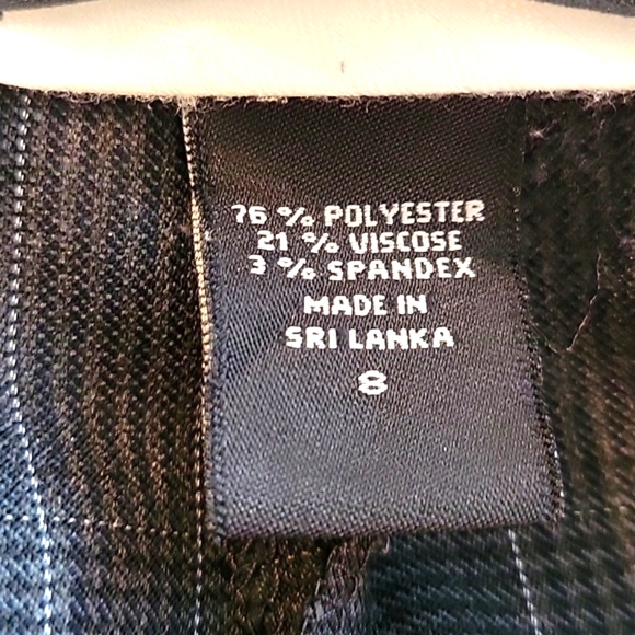 Body By Victoria Womens Black & Gray Flat Front Slacks, Size: 8 - Picture 8 of 10